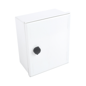 gabinete de poliéster ip65 uso en intemperie (250 x 300 x 140 mm) con placa trasera interior de plástico (incluye chapa y llave).