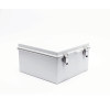 gabinete de plástico abs, uso en intemperie ip66 (300 x 300 x 180 mm) cierre por broche inoxidable y permite cerrado con candado y llave (perno 5mm) no incluido