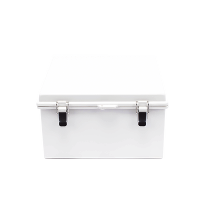 gabinete de plástico abs, uso en intemperie ip66 (300 x 300 x 180 mm) cierre por broche inoxidable y permite cerrado con candado y llave (perno 5mm) no incluido gabinete de plástico abs, uso en intemperie ip66 (300 x 300 x 180 mm) cierre por broche inoxidable y permite cerrado con candado y llave (perno 5mm) no incluido