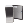 gabinete de acero inoxidable ip66 uso en intemperie (300 x 400 x 200 mm) con placa interna galvanizada.