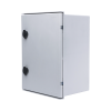 gabinete de poliéster ip65 uso en intemperie (300 x 400 x 200 mm) con placa trasera interior de plástico (incluye chapa y llave).