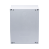 gabinete de poliéster ip65 uso en intemperie (300 x 400 x 200 mm) con placa trasera interior de plástico (incluye chapa y llave).