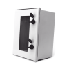 gabinete de poliéster ip65 puerta transparente, uso en intemperie (300 x 400 x 200 mm) con placa trasera interior de plástico (incluye chapa y llave).