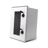 gabinete de poliéster ip65 puerta transparente, uso en intemperie (300 x 400 x 200 mm) con placa trasera interior de plástico (incluye chapa y llave).