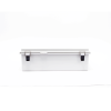 gabinete de plástico abs, uso en intemperie ip66 (350 x 460 x 160 mm) cierre por broche inoxidable y permite cerrado con candado y llave (perno 5mm) no incluido