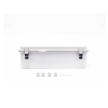 gabinete de plástico abs, uso en intemperie ip66 (350 x 460 x 160 mm) cierre por broche inoxidable y permite cerrado con candado y llave (perno 5mm) no incluido