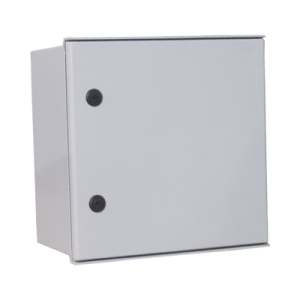 gabinete de poliéster ip65 uso en intemperie (400 x 400 x 200 mm) con placa trasera interior de plástico (incluye chapa y llave).