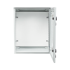 gabinete de poliéster ip65 uso en intemperie (400 x 500 x 200 mm) con placa trasera interior de plástico (incluye chapa y llave).