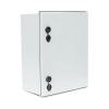gabinete de poliéster ip65 uso en intemperie (400 x 500 x 200 mm) con placa trasera interior de plástico (incluye chapa y llave).