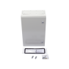 gabinete de acero ip66 uso en intemperie (400 x 600 x 250 mm) con placa trasera interior metálica y compuerta inferior atornillable (incluye chapa y llave t).