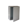 gabinete de acero ip66 uso en intemperie (400 x 600 x 250 mm) con placa trasera interior metálica y compuerta inferior atornillable (incluye chapa y llave t).