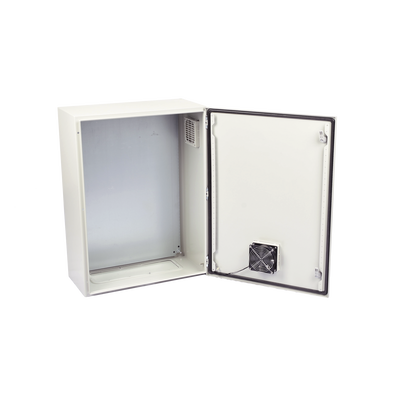 gabinete ventilado de acero ip55 uso en exterior (400 x 600 x 250 mm) con placa trasera interior metálica y compuerta inferior atornillable. incluye ventilador, ventilas, filtros, chapas y llave t. gabinete ventilado de acero ip55 uso en exterior (400 x 600 x 250 mm) con placa trasera interior metálica y compuerta inferior atornillable. incluye ventilador, ventilas, filtros, chapas y llave t.