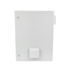 gabinete ventilado de acero ip55 uso en exterior (400 x 600 x 250 mm) con placa trasera interior metálica y compuerta inferior atornillable. incluye ventilador, ventilas, filtros, chapas y llave t.