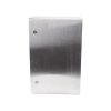 gabinete de acero inoxidable ip66 uso en intemperie (400 x 600 x 250 mm) con placa interna galvanizada.