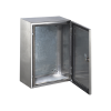 gabinete de acero inoxidable ip66 uso en intemperie (400 x 600 x 250 mm) con placa interna galvanizada.