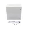 gabinete de acero ip66 uso en intemperie (600 x 600 x 300 mm) con placa trasera interior metálica y compuerta inferior atornillable (incluye chapa y llave t).