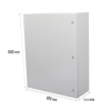 gabinete de acero ip66 uso en intemperie (800 x 1000 x 300 mm) con placa trasera interior metálica y compuerta inferior atornillable (incluye chapas y llaves t).