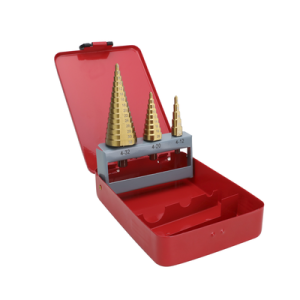 juego de 3 brocas escalonadas hss 4 12, 4 20, 4 32 mm (para plástico o metal).