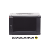 gabinete precision, con puerta de cristal templado, de 19in, 6ur, 450mm de profundidad, color negro