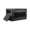 gabinetes precision, con puerta perforada, de 19in, 6ur, 450mm de profundidad, color negro