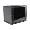 gabinete precision, con puerta de cristal templado, de 19in, 9ur, 450mm de profundidad, color negro