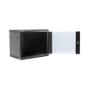 gabinete precision, con puerta de cristal templado, de 19in, 9ur, 450mm de profundidad, color negro