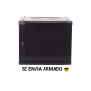 gabinete precision, con puerta perforada, de 19in, 9ur, 450mm de profundidad, color negro