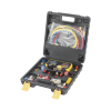 manómetro de 4 vías con accesorios para gas refrigerante r410a/ r32/ r134a/r22