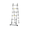 escalera telescópica de aluminio tipo tijera de 1.9 + 1.9 metros de altura