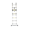 escalera telescópica de aluminio tipo tijera de 1.9 + 1.9 metros de altura