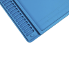 tapete de silicona de 45 x 30 cm, resistente al calor con áreas magnéticas y de almacenamiento de componentes, ideal para la reparación de equipos y tarjetas electrónicas.