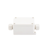 caja de conexión exterior con conexión lateral para 4 líneas (doble tornillo). incluye glándulas.