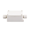 caja de conexión exterior con conexión lateral para 6 líneas (doble tornillo). incluye glándulas.