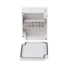 cajas de interconexión con 6 terminales. de 91 x 75 x 43 mm