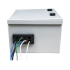 kit de gabinete de poliéster (300 x 400 x 200 mm) + controlador de carga con switch poe (5) + batería de 12v 7ah