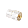 adaptador unidapt hembra a uhf macho (pl 259). plata / oro / teflón.
