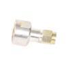 adaptador unidapt hembra a sma macho, plata / oro / teflón.