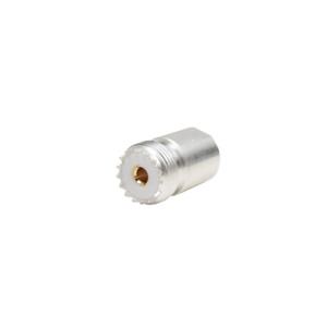 adaptador unidapt hembra a uhf hembra (so 239). plata oro teflón.