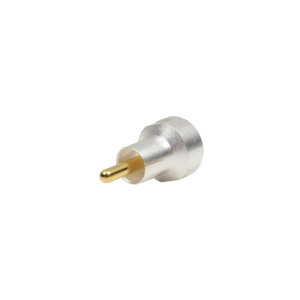 adaptador unidapt hembra a rca macho. plata / oro / teflón.