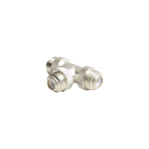 adaptador triple unidapt macho en t. plata / oro / teflón.
