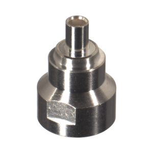 adaptador unidapt hembra a mcx hembra. plata/ oro/ teflón.