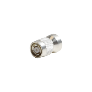 adaptador unidapt hembra a tnc macho inverso. plata / oro / teflón.