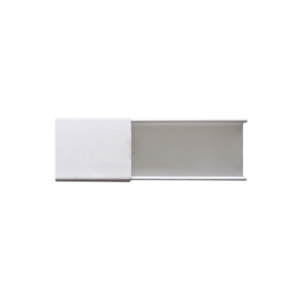 canaleta blanca sin división, de pvc auto extinguible, 48 x 16 x tramo 2.5m (6101 01260