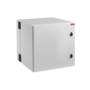 gabinete industrial protek de puerta sólida, protección nema tipo 4/12; ip66, abatible, fabricado en acero, 12 ur, color gris claro