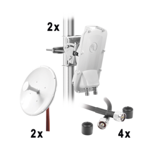 enlace backhaul completo de alta capacidad, incluye: 2x ptp550ce, 2x np2gen2 (34 dbi), 4x jumpers