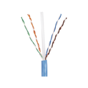 bobina de cable utp 305 m. de cobre, pannet, azul, categoría 5e (24 awg), pvc (cm), de 4 pares