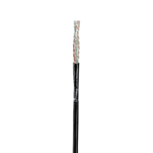 bobina de cable utp de 4 pares, con aislamiento de fluoropolímero, cat6a (23 awg), uso interior/exterior para entorno ambiental de altas temperaturas (hasta 125ºc) , cmp (plenum), color negro, 305 m