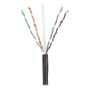 bobina de cable utp de 4 pares, pannet, para exterior con gel, cat6 (23 awg), industrial para climas extremos, color negro, 305 m