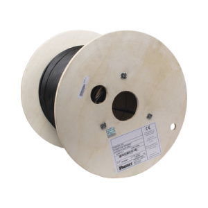 bobina de cable utp de 4 pares, pannet, para exterior con gel, cat6 (23 awg), industrial para climas extremos, color negro, 305 m