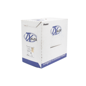 bobina de cable utp de 4 pares, cat6 de rango extendido, 22 awg, cmp (plenum), color azul, 305 m